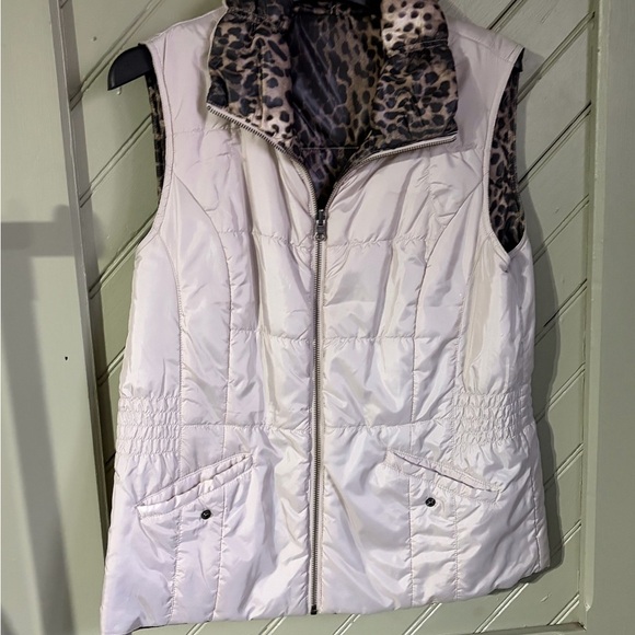 Tribal Jackets & Blazers - Tribal Cream Leopard Reversible Vest